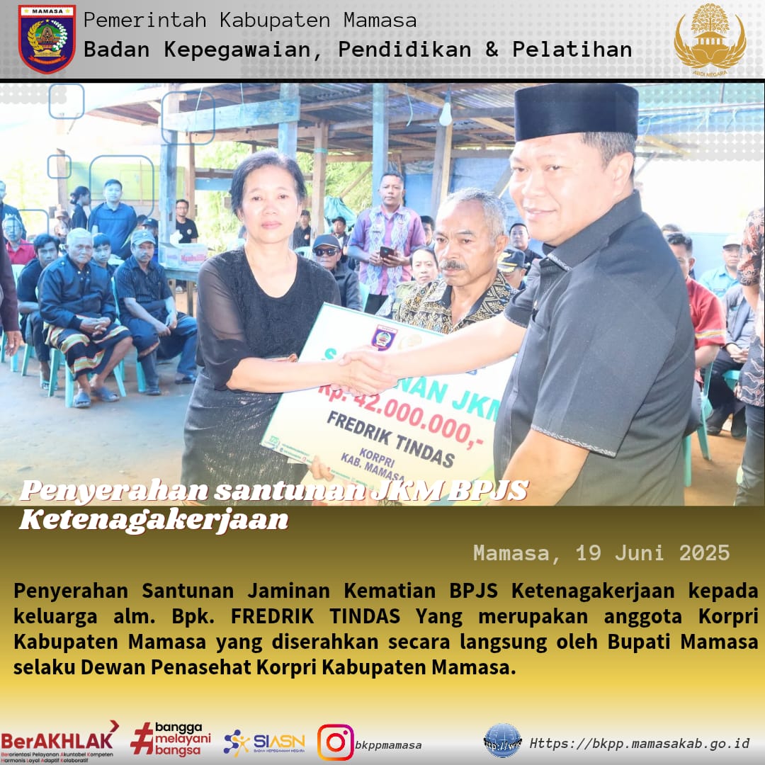 Penyerahan Santunan JKM BPJS Ketenagakerjaan